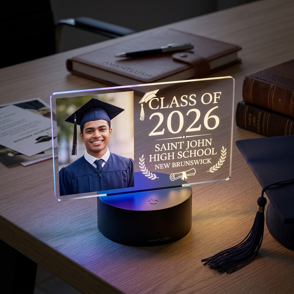 Personalized Graduation LED Lamp – Class of 2026 Custom Acrylic Photo Light Gift (Canada) — photo 9 of 11