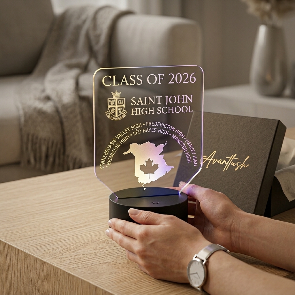 Personalized Graduation LED Lamp – Class of 2026 Custom Acrylic Photo Light Gift (Canada) — photo 2 of 11