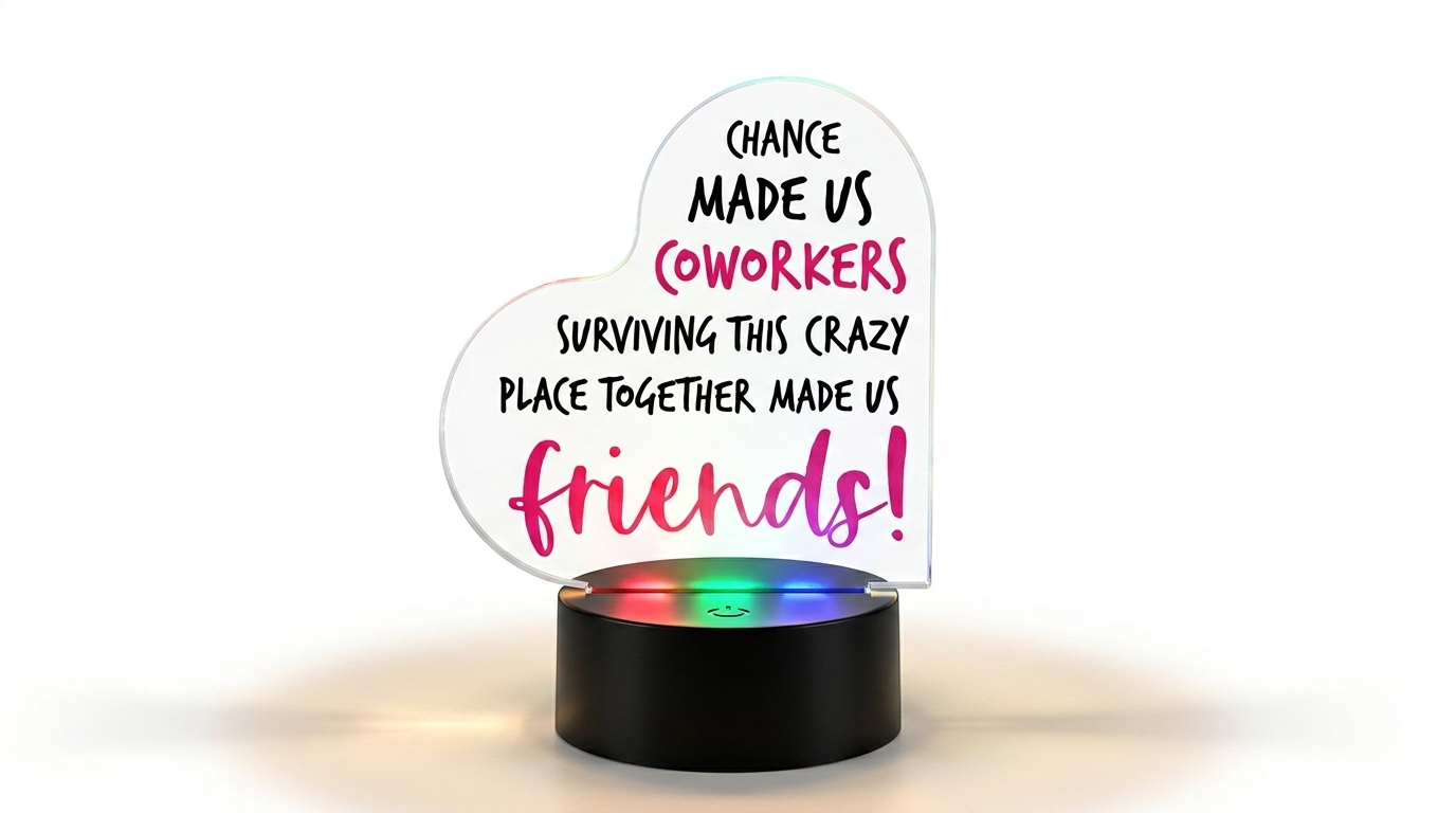 Custom Co-worker Friendship LED Acrylic Lamp Canada – Personalized RGB Gift — photo 5 of 5