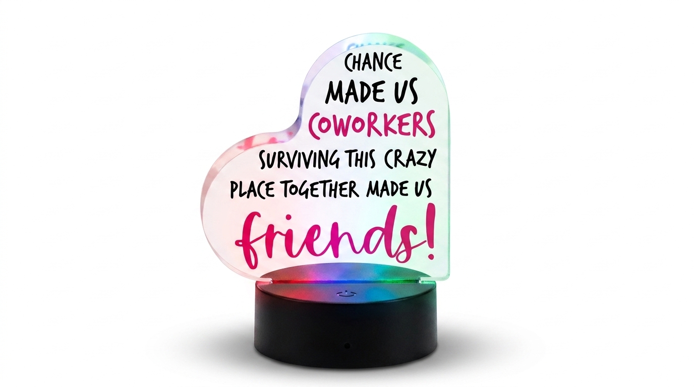 Custom Co-worker Friendship LED Acrylic Lamp Canada – Personalized RGB Gift — photo 2 of 5