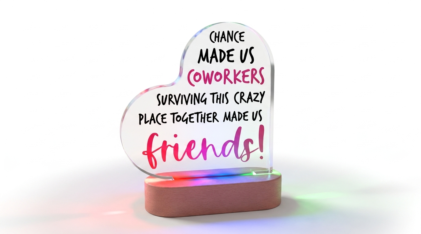 Custom Co-worker Friendship LED Acrylic Lamp Canada – Personalized RGB Gift