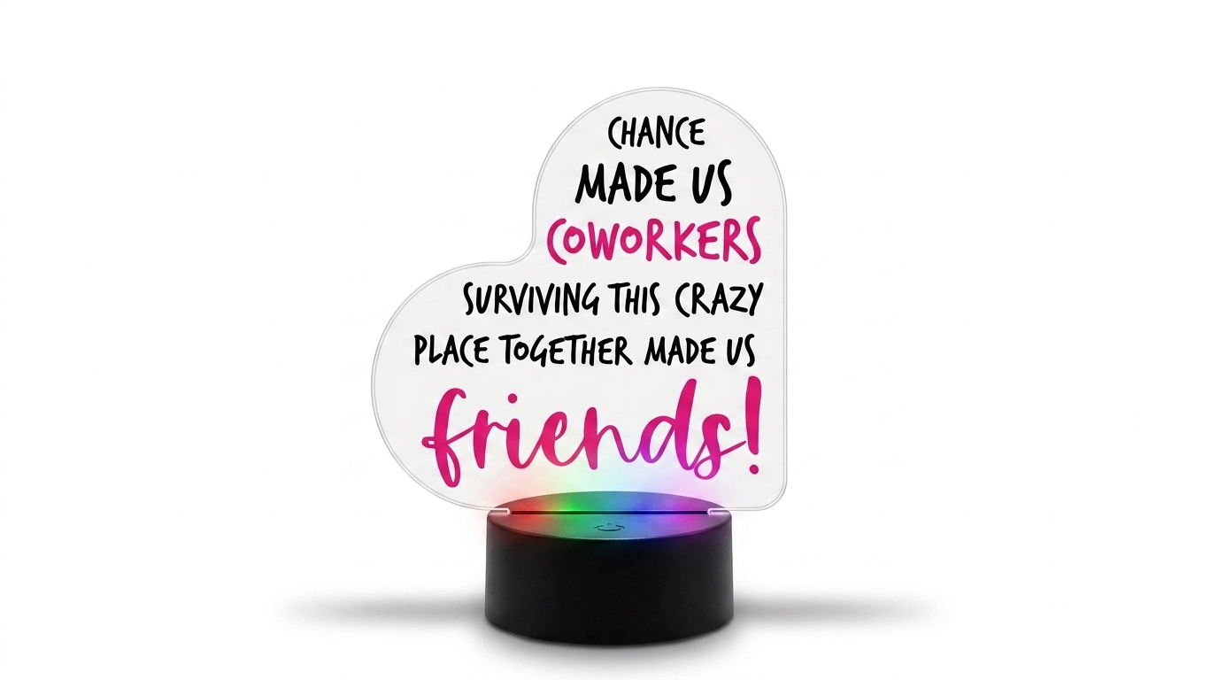 Custom Co-worker Friendship LED Acrylic Lamp Canada – Personalized RGB Gift — photo 3 of 5