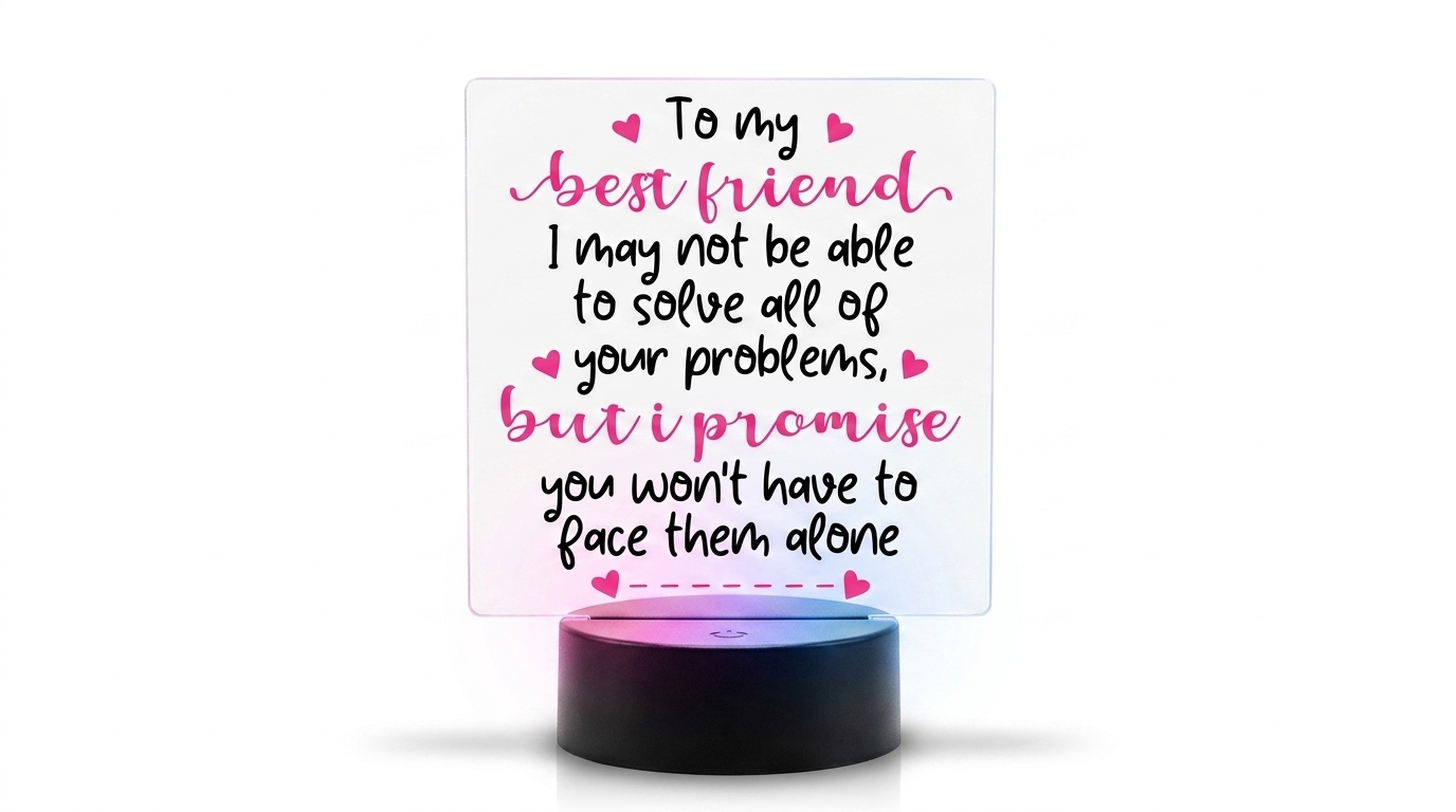 Best Friend Personalized LED Acrylic Lamp Canada – Custom Friendship Gift